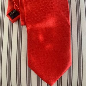 Keith Daniels red 100% silk tie